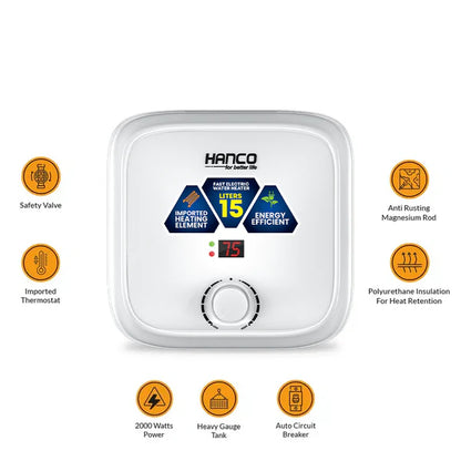 HENCO:Fast Electric Water Heater – 15 Liters