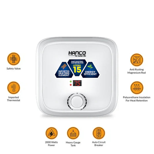 HENCO:Fast Electric Water Heater – 15 Liters