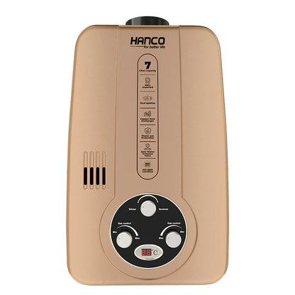 HANCO:Hanco 7 Liters Instant Water Heater - Model 710IN Dual Ignition - Gas Geyser ( Website Exclusive Model- Limited Stock)