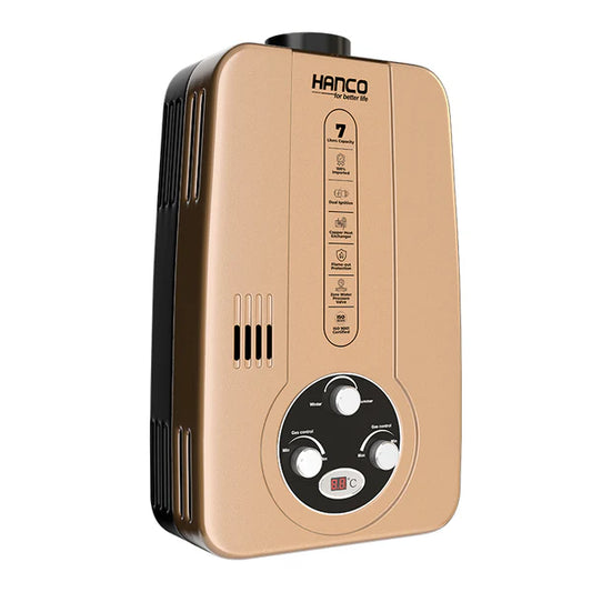 HANCO:Hanco 7 Liters Instant Water Heater - Model 710IN Dual Ignition - Gas Geyser ( Website Exclusive Model- Limited Stock)