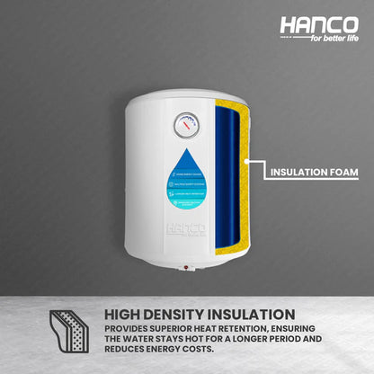 HANCO:Semi Instant Electric Water Heater - 60 Liters Body Size - Smart Electric Geyser
